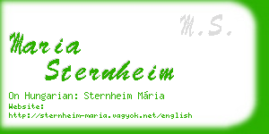 maria sternheim business card